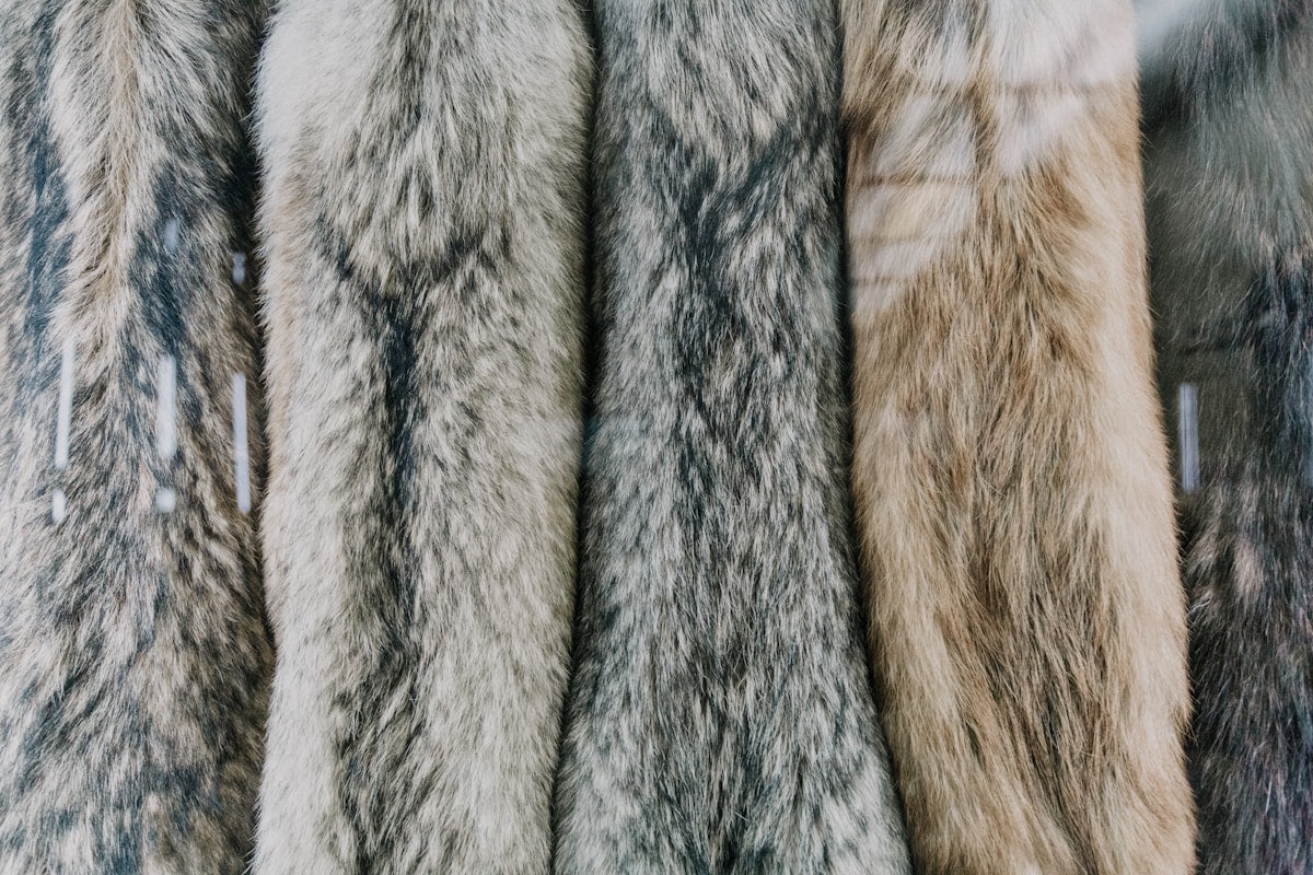 Faux fur throw, grey, angle view