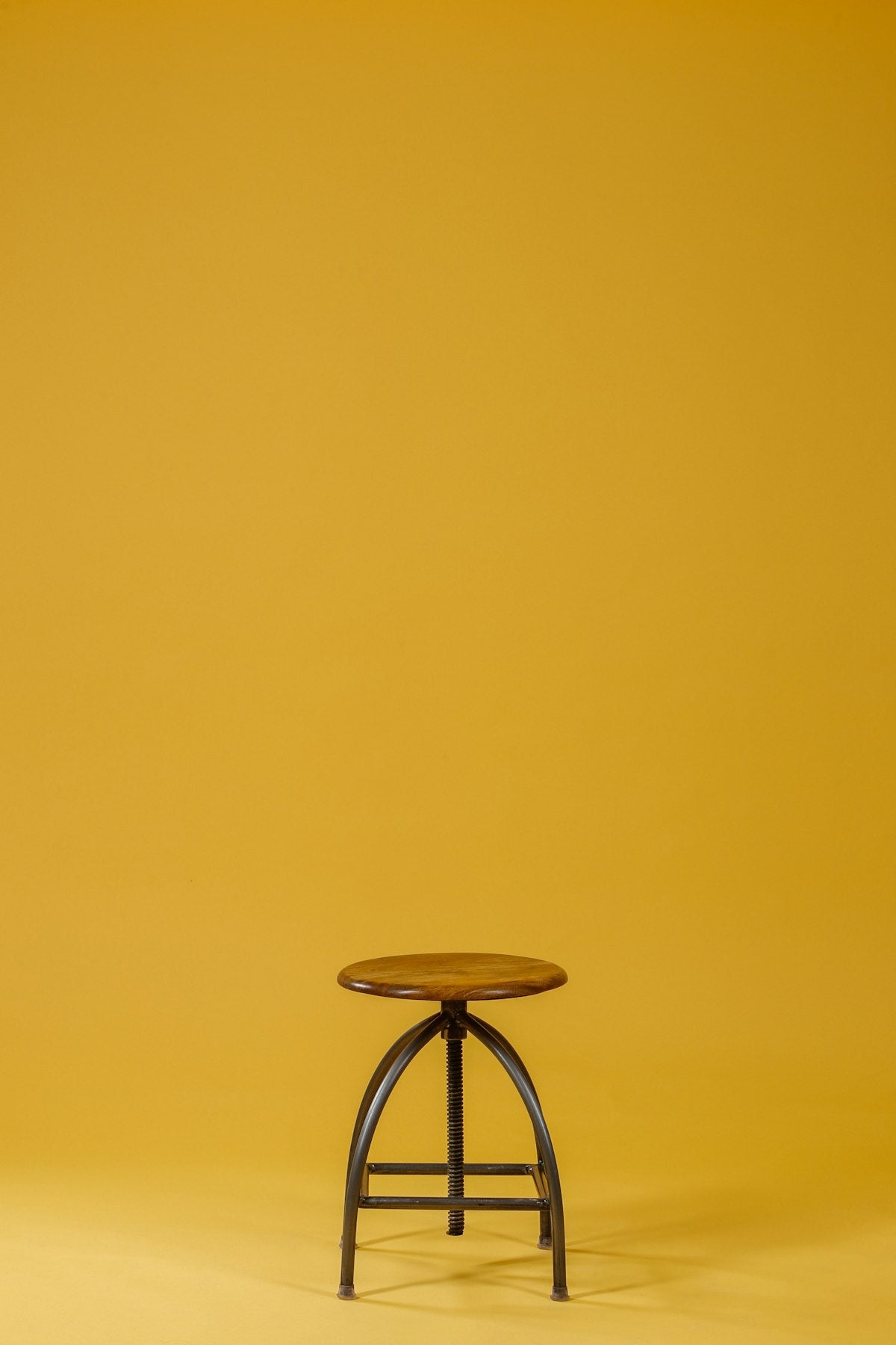 Industrial bar stool, angle view
