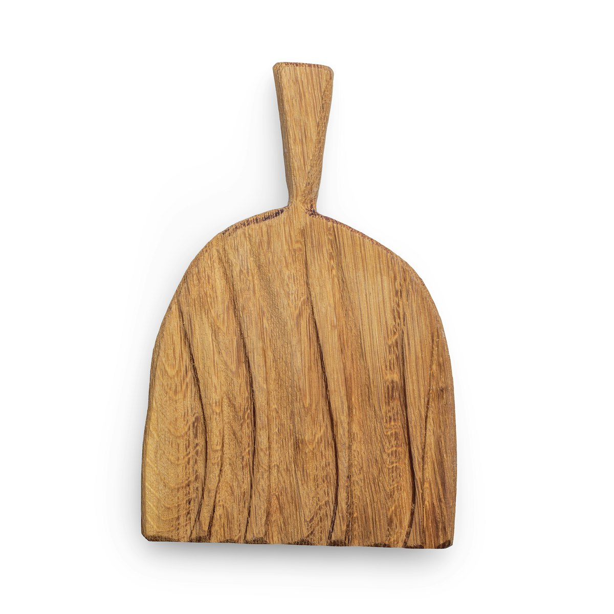 Acacia wood serving board, angle view