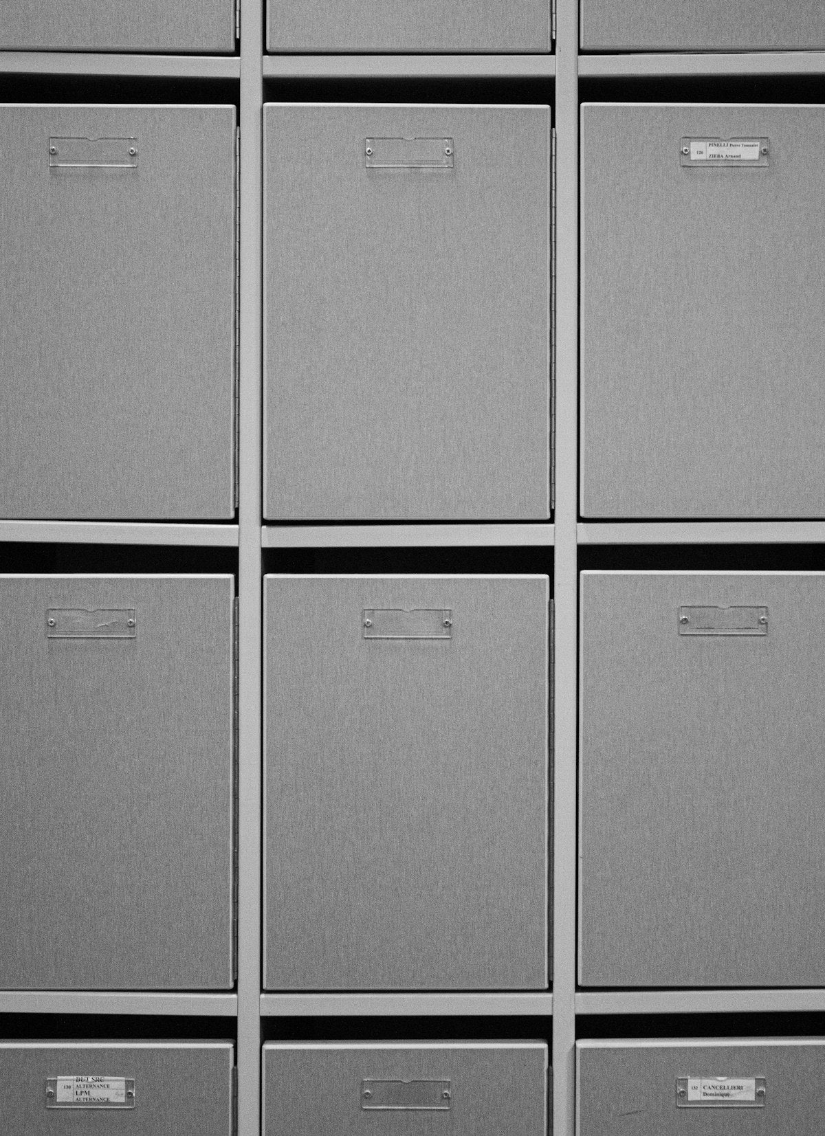Stackable fabric storage cubes, styled shelf view